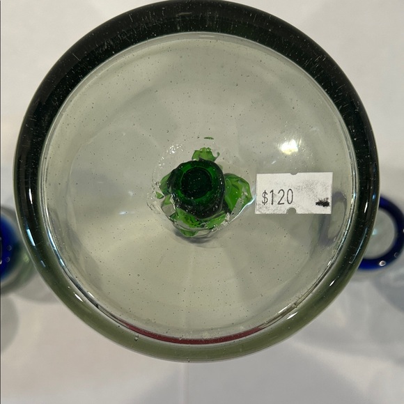 Agave Hand-Blown Glass Decanter and 6 Shot Glasses - Picture 10 of 16